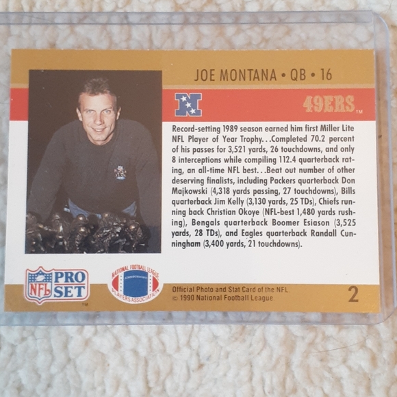 Joe Montana card - Picture 2 of 2